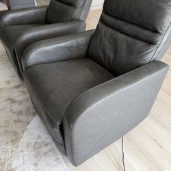 Roching Chairs Set Leather Electric Recliner