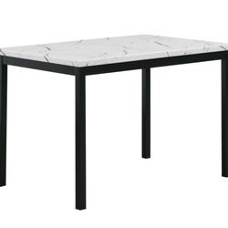 Faux White Marble Dining Room Table
