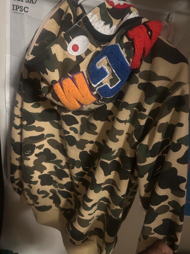 Yellow Camo Full Zip Bape