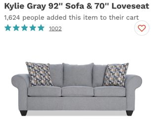 Kylie Sofa and Love seat -light grey