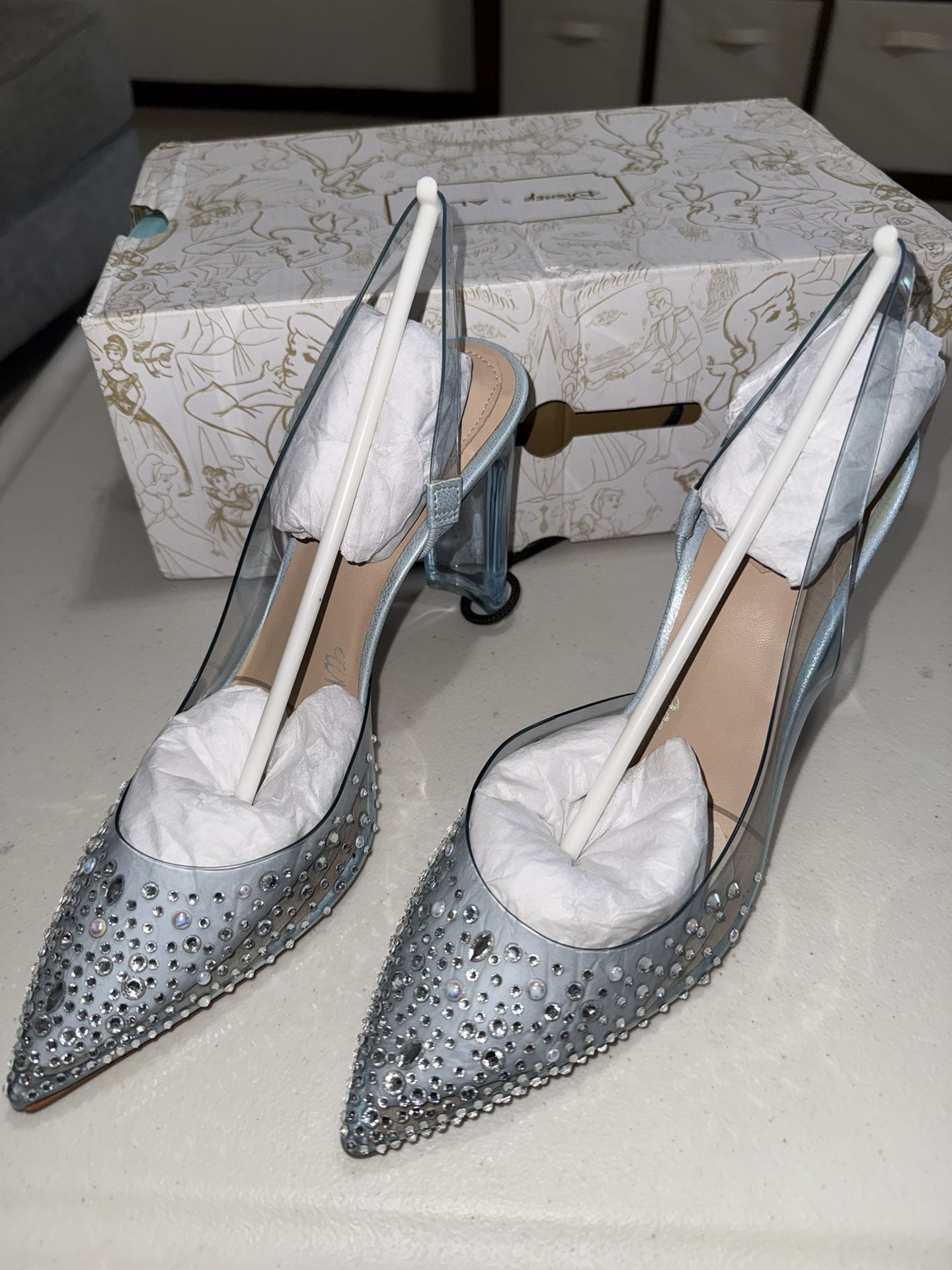 Disney x Aldo Cinderella Striketwelve Light Blue Glass Slipper