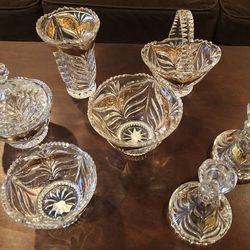 Vintage “Anne Hutte” German Crystal Set of 7