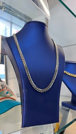 8MM MIAMI CUBAM LINK CHAIN 26” RHODIUM INFINITY LINK