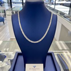 Tennis Chain 6 Mm By 22 Inch 10k White Gold