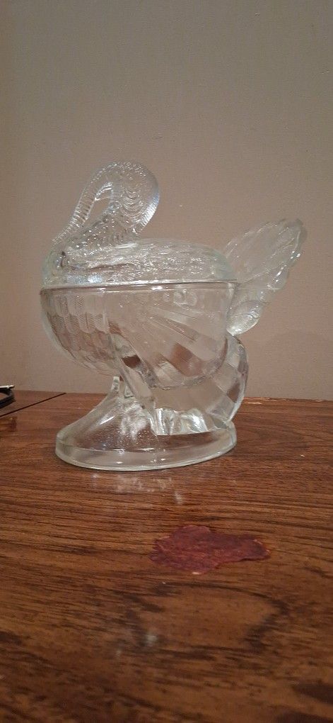 Crystal Turkey Candy Dish