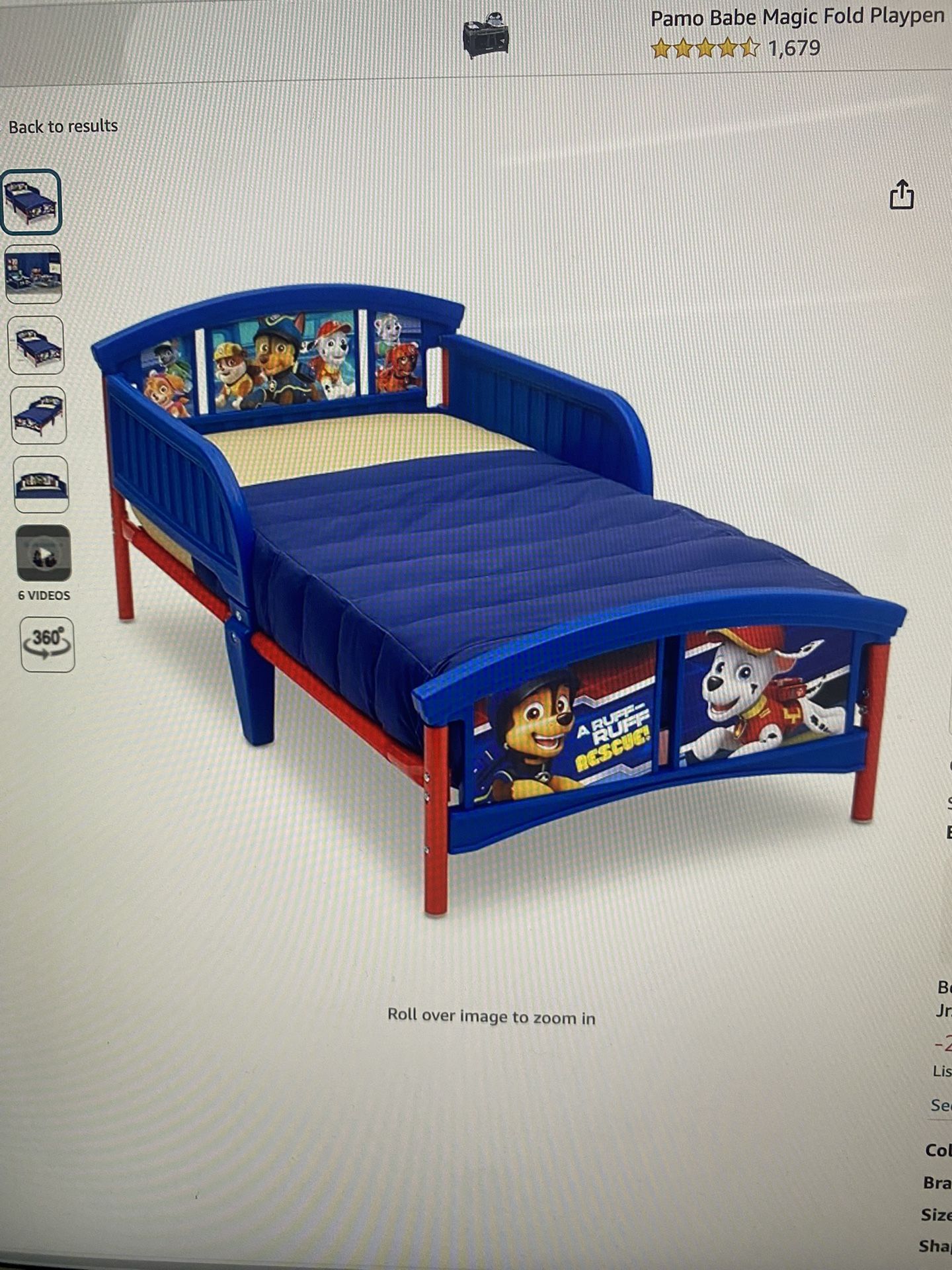 Toddler Bed Plain Blue 