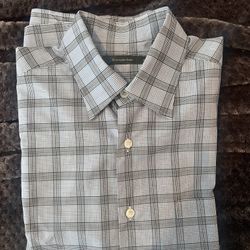 Ermenegildo Zegna Plaid Cotton Long Sleeve Button-Up Shirt