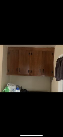 Wood cabinets