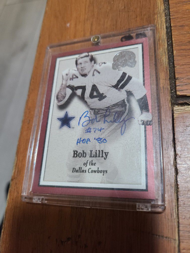 Bob Lilly Autograph Football Card 