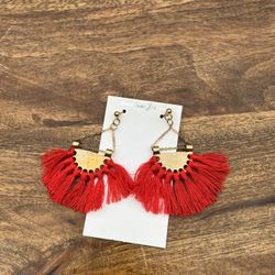 Women’s Earring, Stylish, Red Fashion.