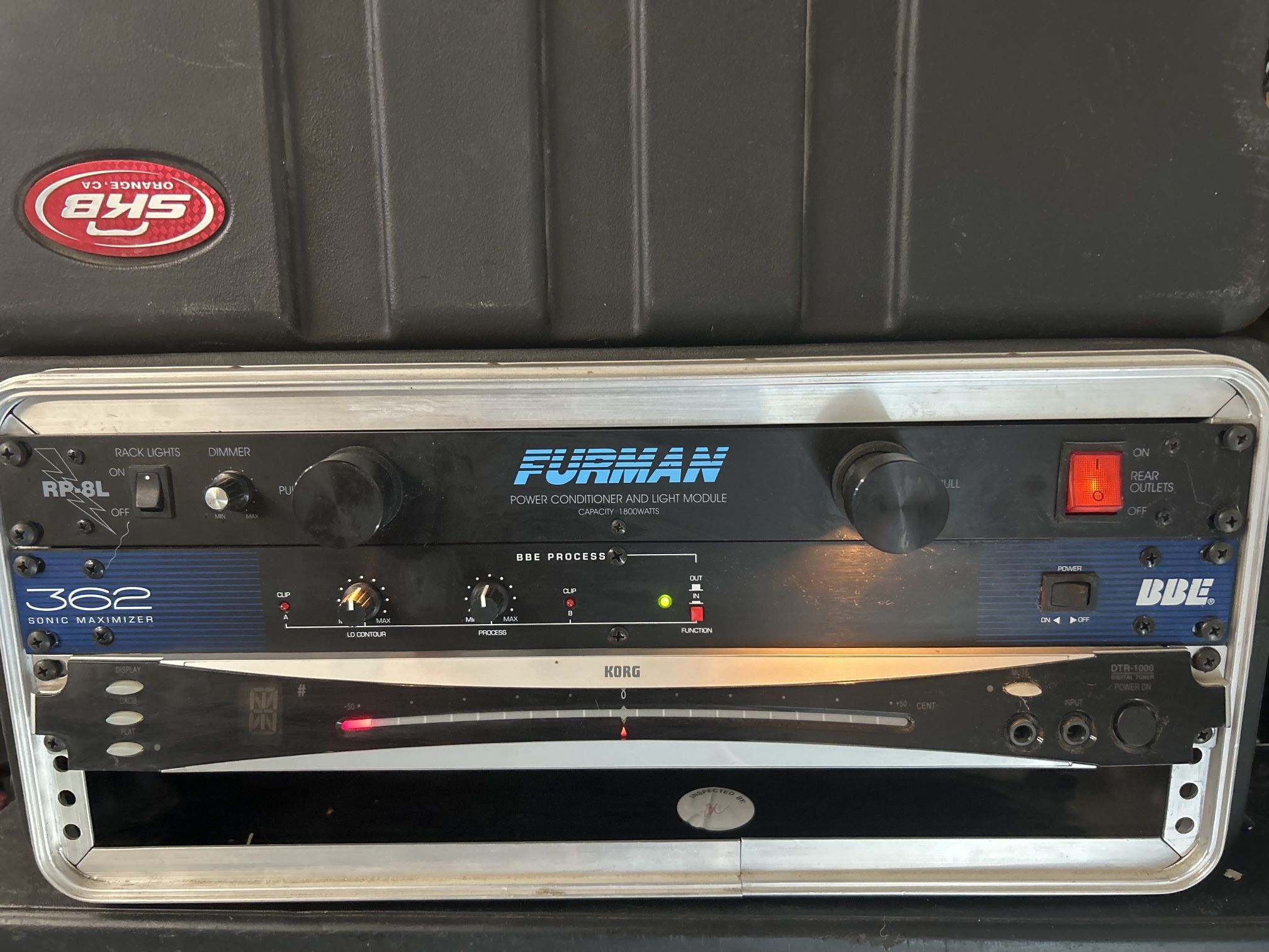 SKB 4U Rack w/ Furman, BBE 362, Korg Tuner - Ready to Use!