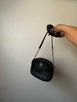 Michael Kors Black Pebbled Leather Crossbody Bag