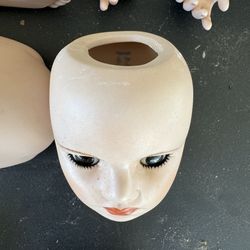 Vintage bisque porcelain doll heads