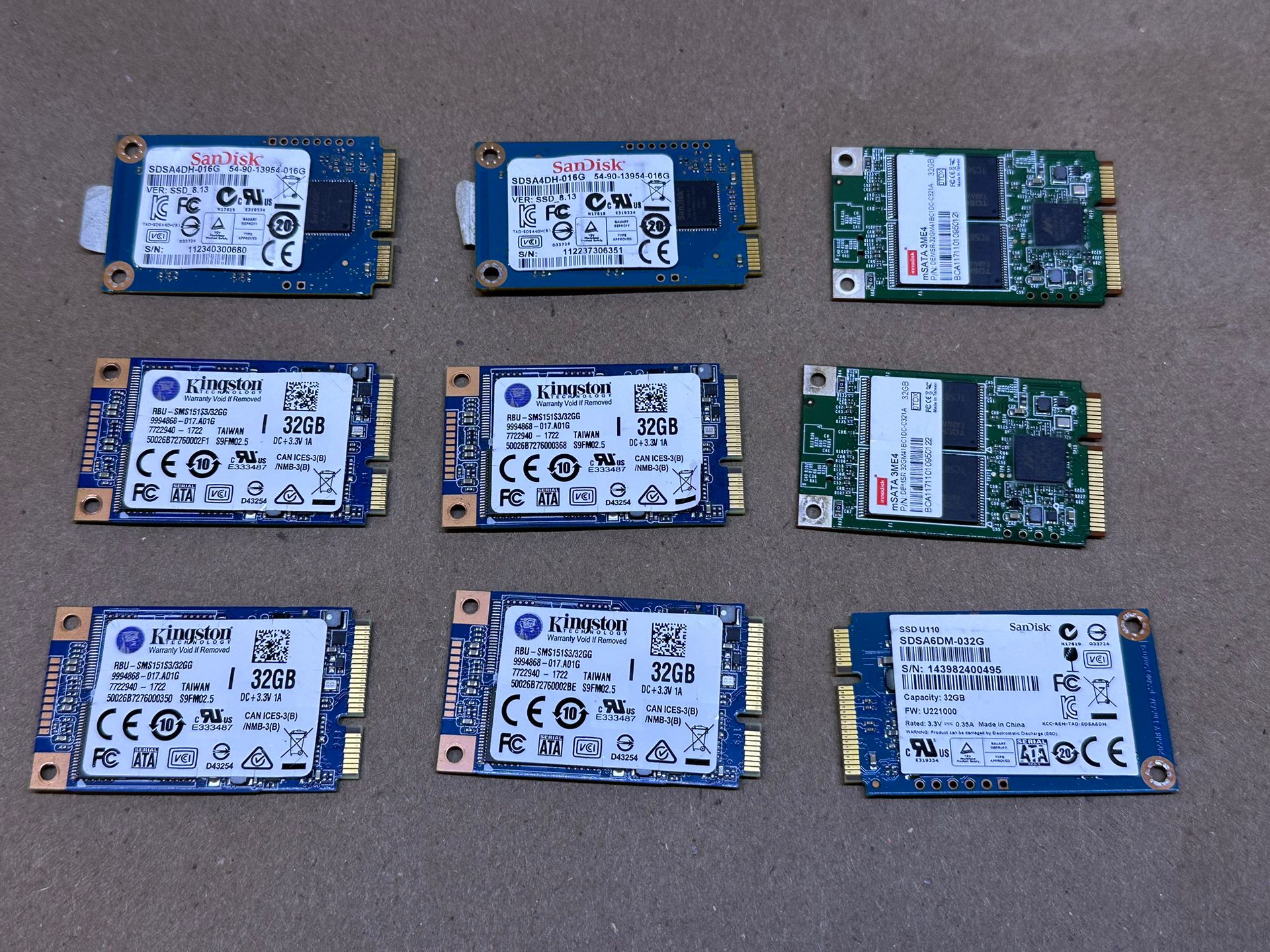 32GB mSATA SSD Drives