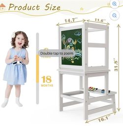 Child Stool With Chalk Board 