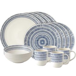 Tableware Set: Royal Doulton Ellen Degeneres Chevron Dark Blue