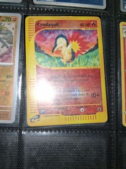 Reverse holo cyndaquil 2002 expeditions card