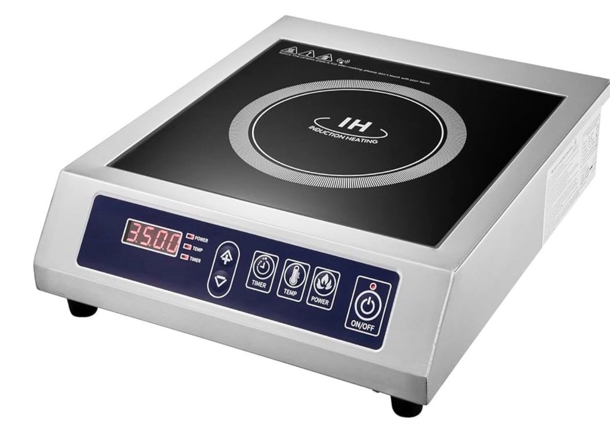 Commercial Induction Cooktop,3500W/ 240V Portable Electric Induction Countertop Burner with Stainless Steel Housing, Durable Commercial Induction Hot 