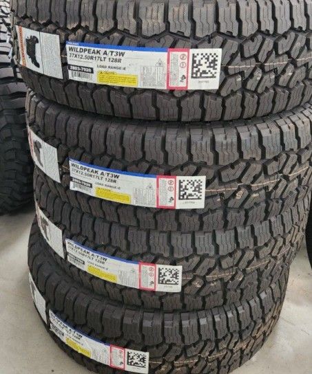 4 New LT 37-12.50-17 Falken Wildpeak AT3 All Terrain Tires LT37 12.50 R17 Inch Tire Load E 10 Ply FREE Same Day Delivery Inland Empire Locations