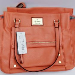 Coral Orange Purse Nicole Miller NWT