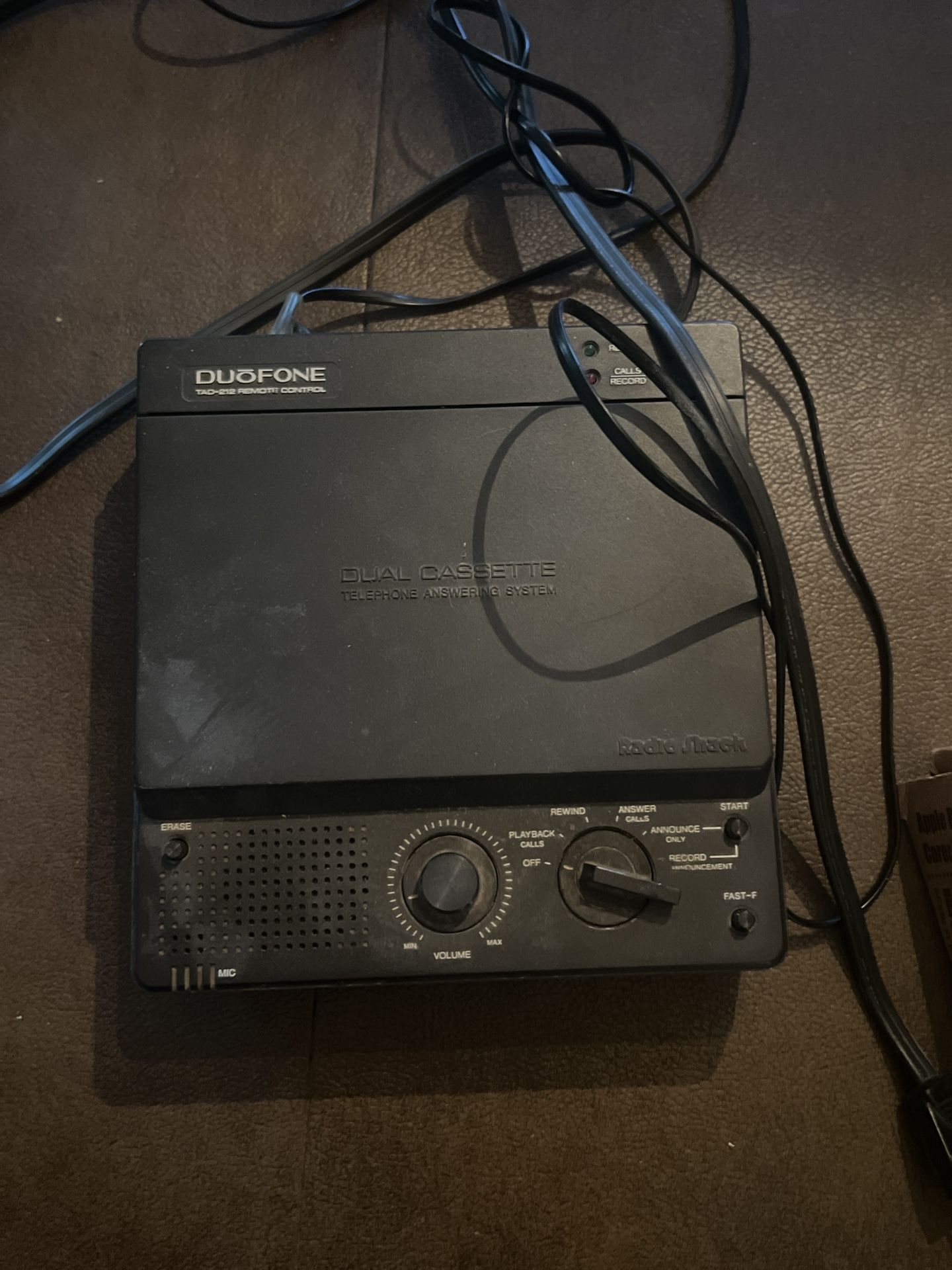 Vintage Duofone Dual Cassette Answering Machine – Radio Shack