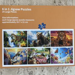 6 Pack of 24 Piece Puzzle for Seniors