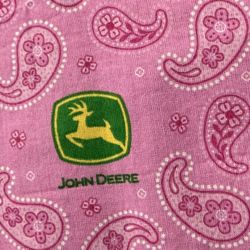 John Deere Pink Paisley Bandana