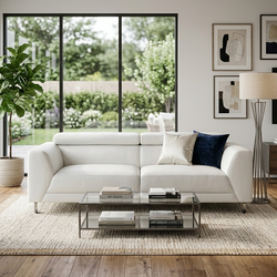 White faux leather sofa BRAND NEW/ delivery available