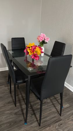 Dining table and chairs