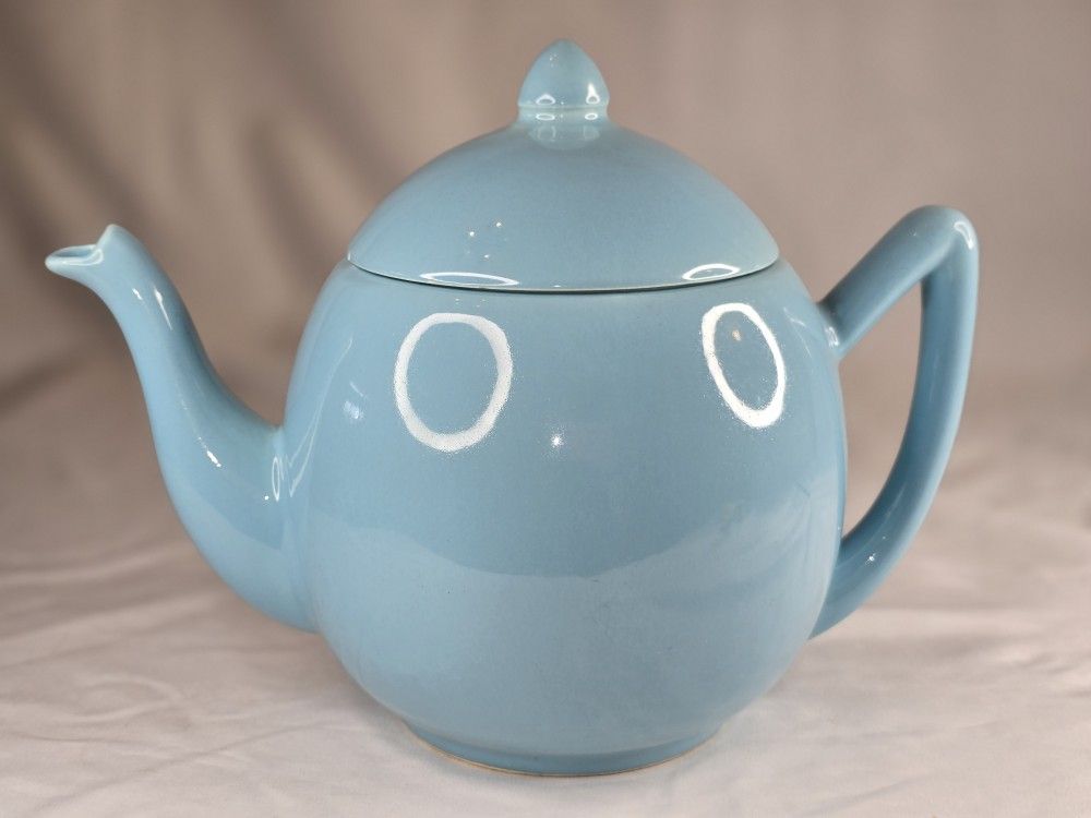 Vintage Blue Porcelain Teapot