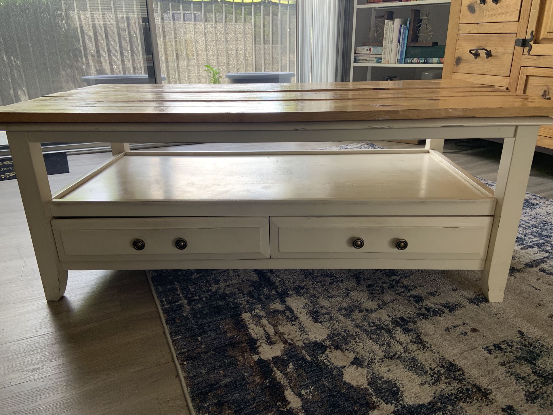 Solid Wood Coffee Table-Storage Space Galore!