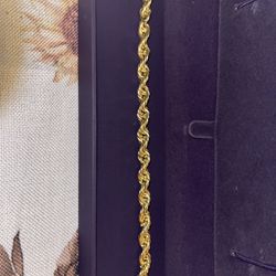 Real 10k Gold Rope Bracelet