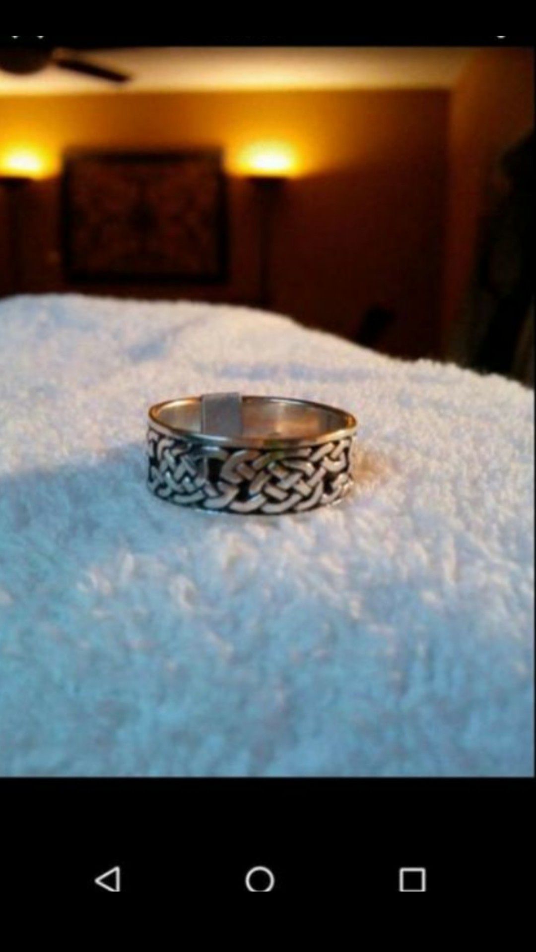Brand new sterling silver unisex Celtic ring size 10..smoke free home