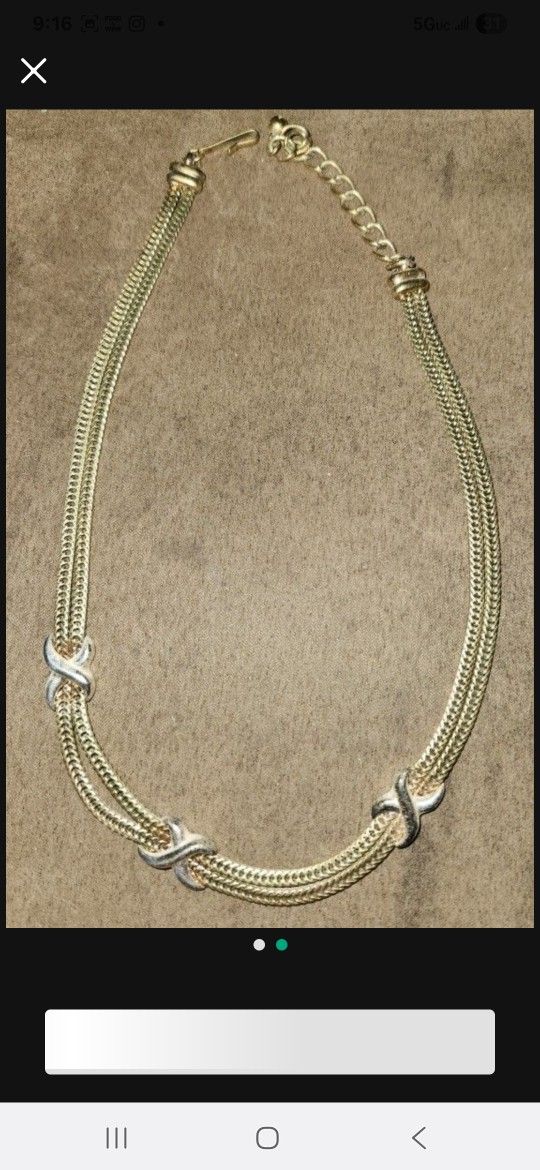 Vintage Gold Tone Chain Necklace