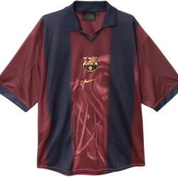 Travis Scott x Nike x FC Barcelona Retro 2000/01 Home Skeleton Jersey