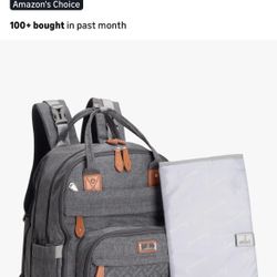 BabbleRoo Extra Large Diaper Bag Backpack, Expandable Baby Bag with Up to 50% More Capacity - Travel Essentials Baby Bag Tote with Changing Pad, Strol