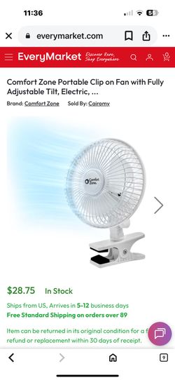 Comfort Zone Clip Fan