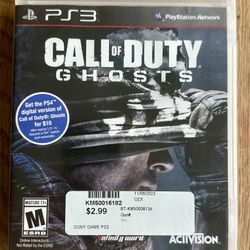 Call of duty ghosts ps3 