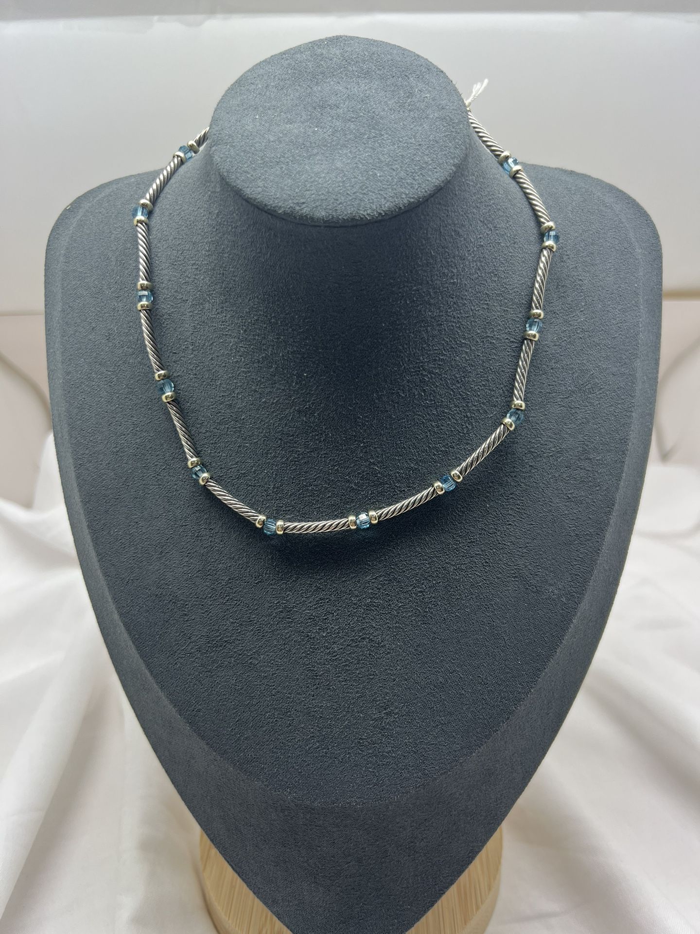 David Yurman Blue Topaz Choker