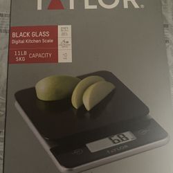 Taylor  Black Glass Digital Kitchen Scale