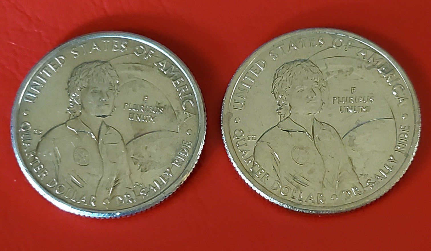 A Set of Two 2022-D Dr. Sally Ride Quarters