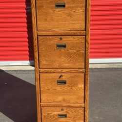 Vintage Filing Cabinet - Key