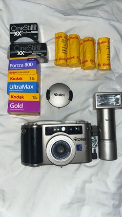 Rollei QZ 35W Film Camera with Flash and Film Bundle