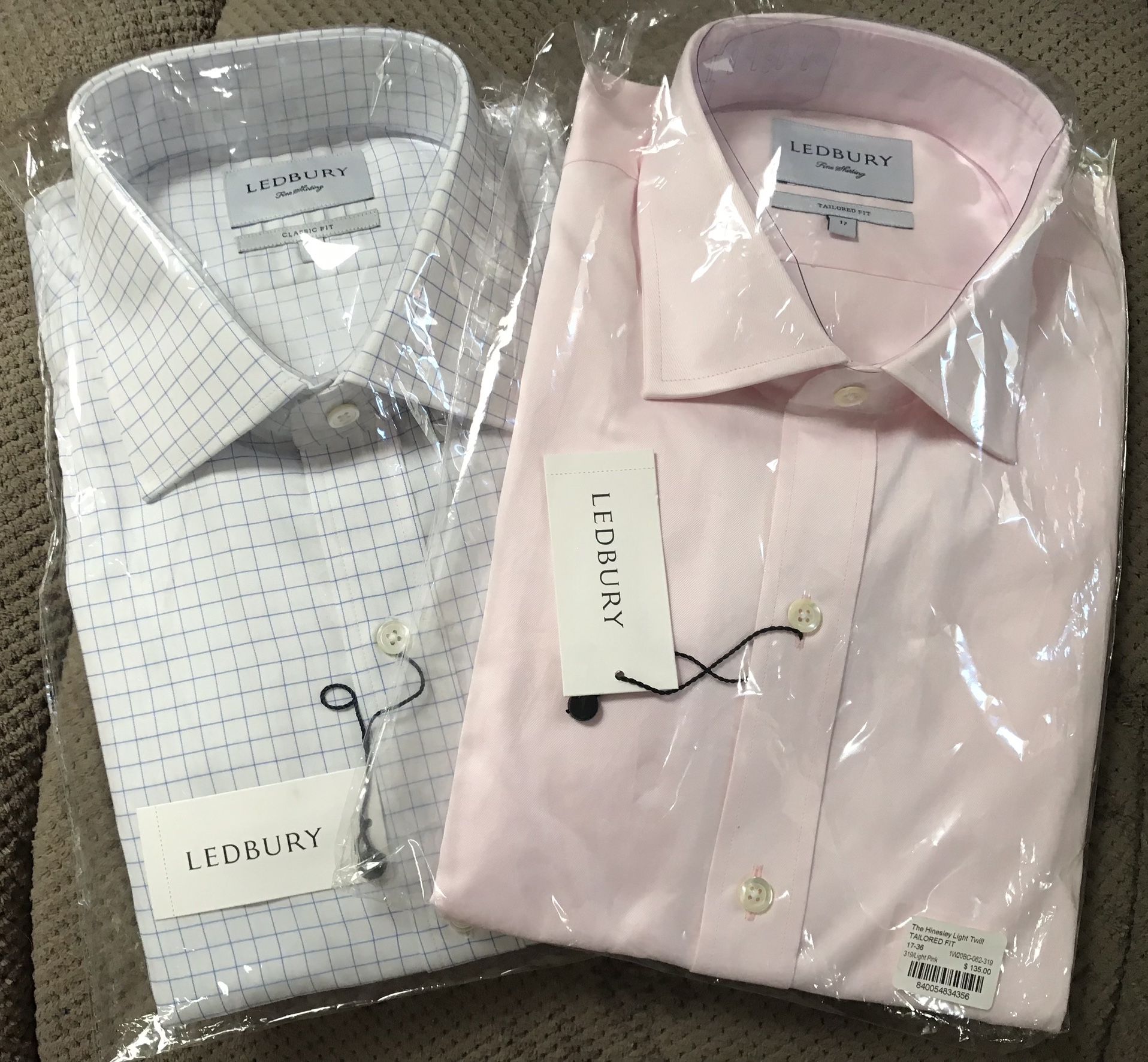 New W/Tags 2 LEDBURY MENS SHIRTS Size 17
