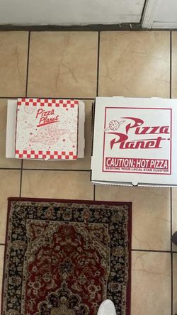 Toy Story pizza planet pizza boxes