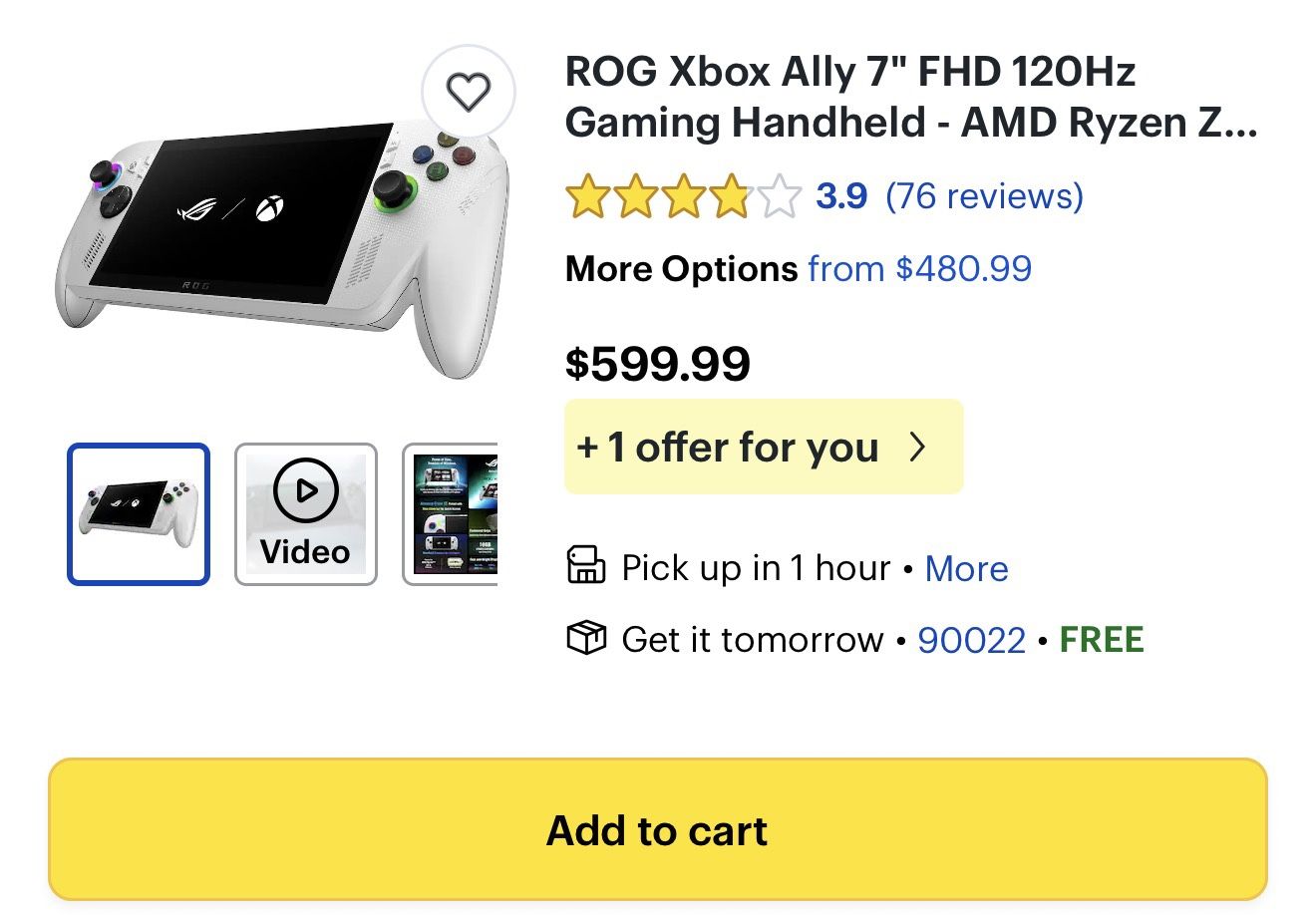 ROG Ally XBOX (White) 