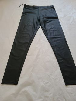 Black Faux Leather Leggings 