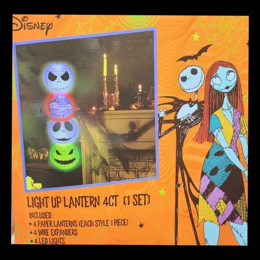 Light Up Lantern 4ct The Nightmare Before Christmas
