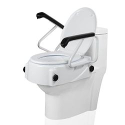 REAQER Raised Toilet Seat with Removable Handles, 5.9" Elevated Toilet Seat Riser Medical Supplies & Equipment for Handicap, Elderly, Hip Replacement 