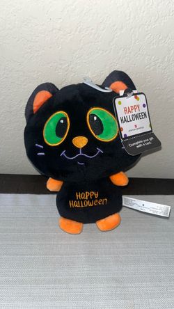 American Greetings Happy Halloween Black Cat Plush